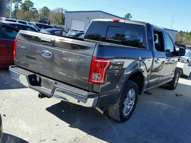 1FTEW1CP9FFD02301 - 2015 FORD F150 SUPER GRAY photo 4