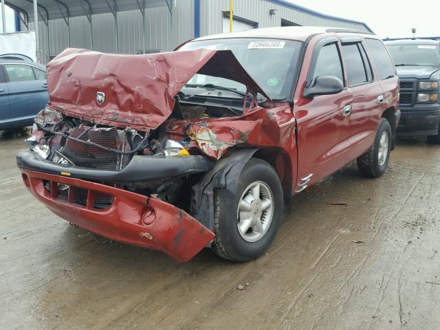 1B4HR28Y6YF157620 - 2000 DODGE DURANGO MAROON photo 2