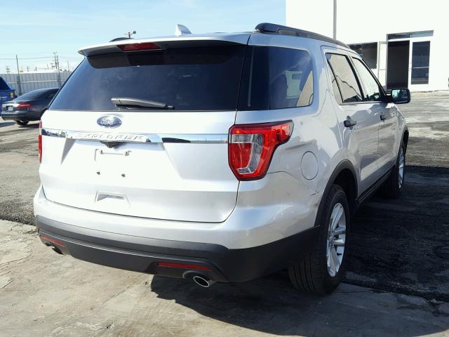 1FM5K7B86HGC09916 - 2017 FORD EXPLORER SILVER photo 4