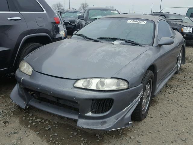 4A3AK44Y9WE053634 - 1998 MITSUBISHI ECLIPSE GS GRAY photo 2