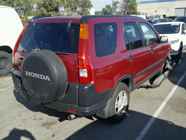 JHLRD78802C031106 - 2002 HONDA CR-V EX RED photo 4