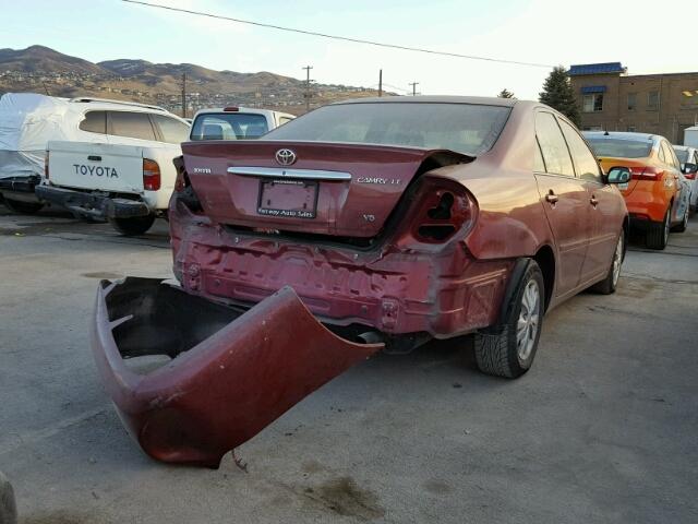 4T1BF32K05U103602 - 2005 TOYOTA CAMRY LE RED photo 4