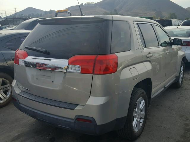 2GKALMEK0C6179587 - 2012 GMC TERRAIN SL GOLD photo 4