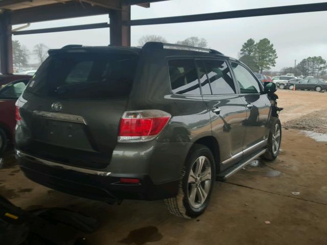 5TDYK3EH8DS111251 - 2013 TOYOTA HIGHLANDER GRAY photo 4