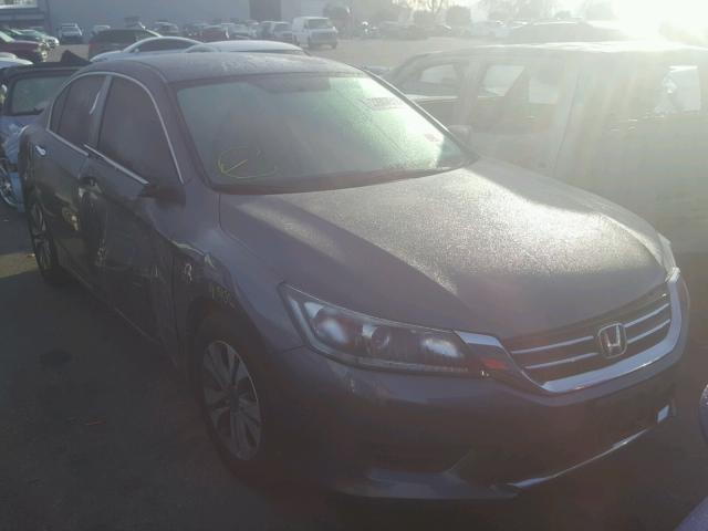 1HGCR2F37EA200487 - 2014 HONDA ACCORD LX GRAY photo 1