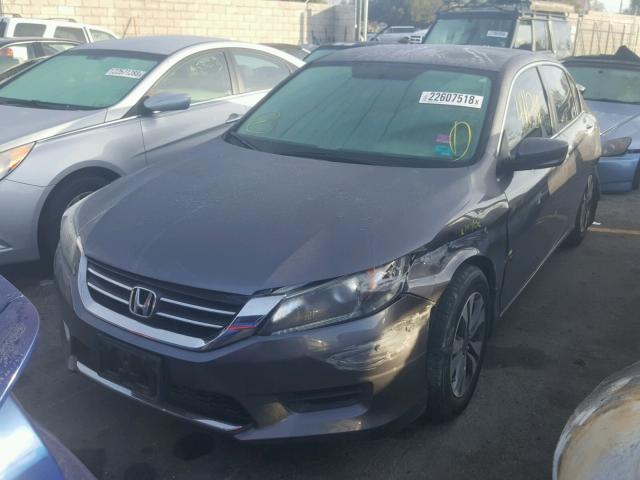 1HGCR2F37EA200487 - 2014 HONDA ACCORD LX GRAY photo 2