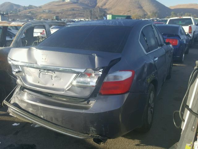 1HGCR2F37EA200487 - 2014 HONDA ACCORD LX GRAY photo 4