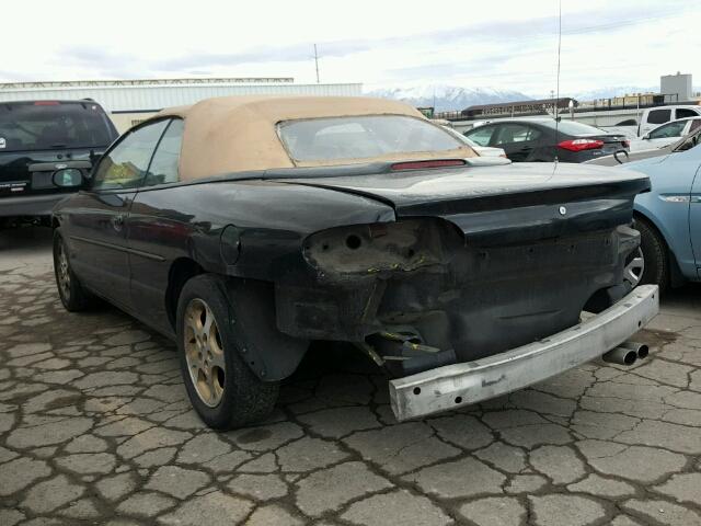 3C3EL55H0XT572258 - 1999 CHRYSLER SEBRING JX BLACK photo 3