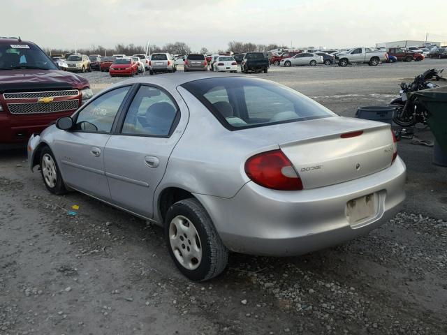 1B3ES46C81D180106 - 2001 DODGE NEON SE GRAY photo 3