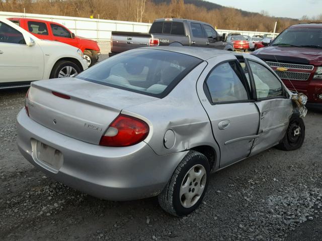 1B3ES46C81D180106 - 2001 DODGE NEON SE GRAY photo 4