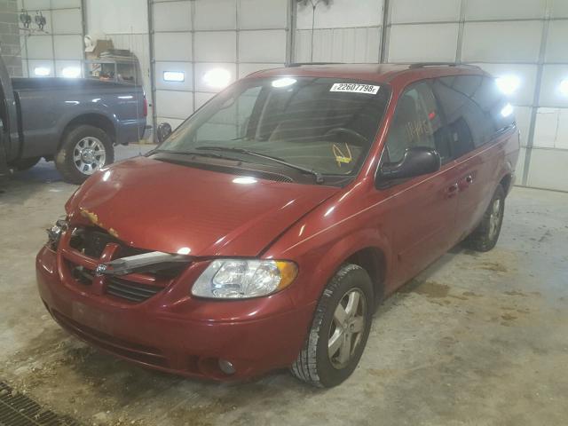 2D4GP44L47R360168 - 2007 DODGE GRAND CARA MAROON photo 2