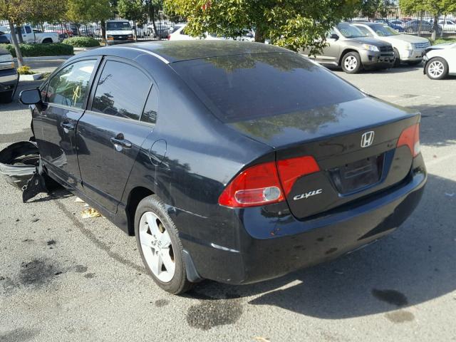 2HGFA16836H514036 - 2006 HONDA CIVIC EX შავი ფოტო 3