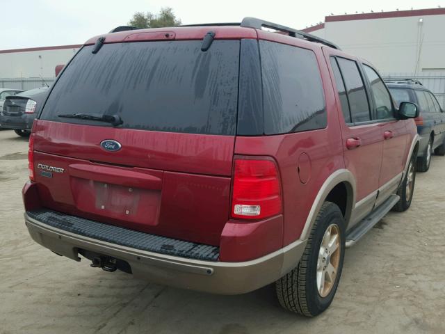 1FMZU74E73UC15037 - 2003 FORD EXPLORER E RED photo 4