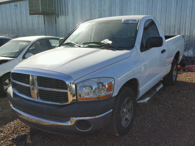 1D7HA16K26J162123 - 2006 DODGE RAM 1500 S WHITE photo 2