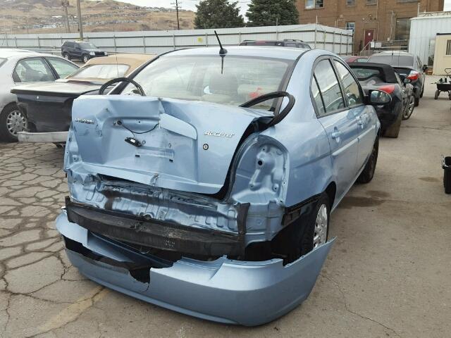 KMHCN46C77U089457 - 2007 HYUNDAI ACCENT GLS BLUE photo 4