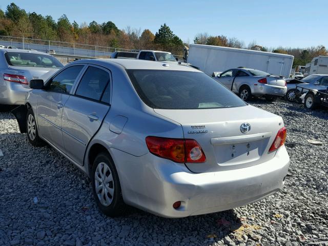 2T1BU4EE7AC441883 - 2010 TOYOTA COROLLA BA SILVER photo 3