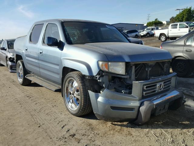 2HJYK165X6H518316 - 2006 HONDA RIDGELINE BLUE photo 1