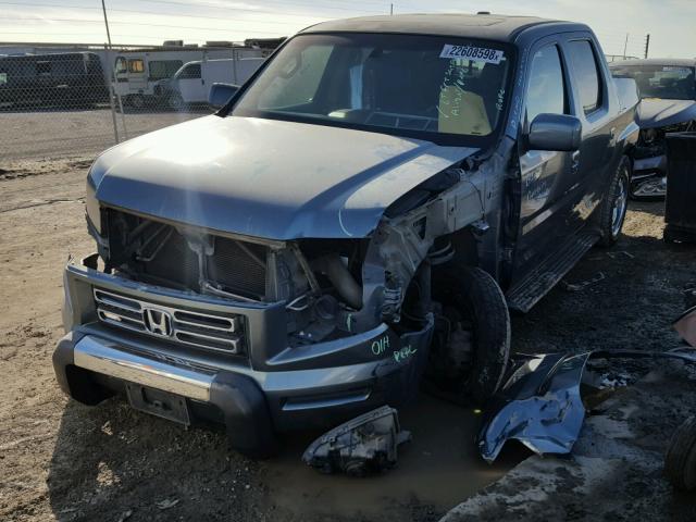 2HJYK165X6H518316 - 2006 HONDA RIDGELINE BLUE photo 2