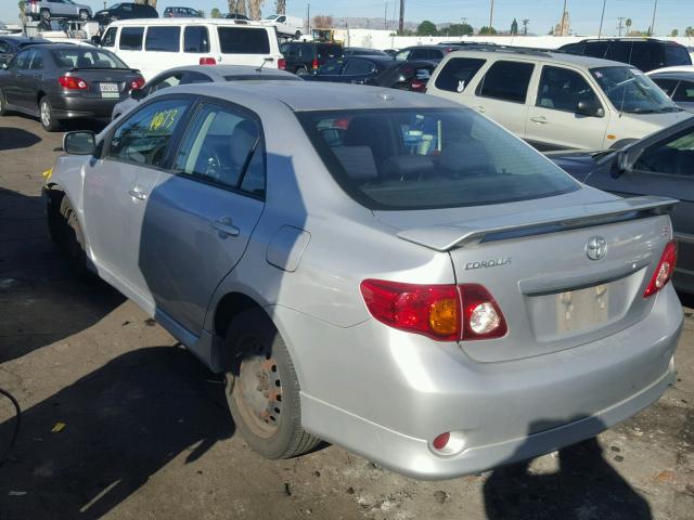 1NXBU40E29Z117239 - 2009 TOYOTA COROLLA BA SILVER photo 3