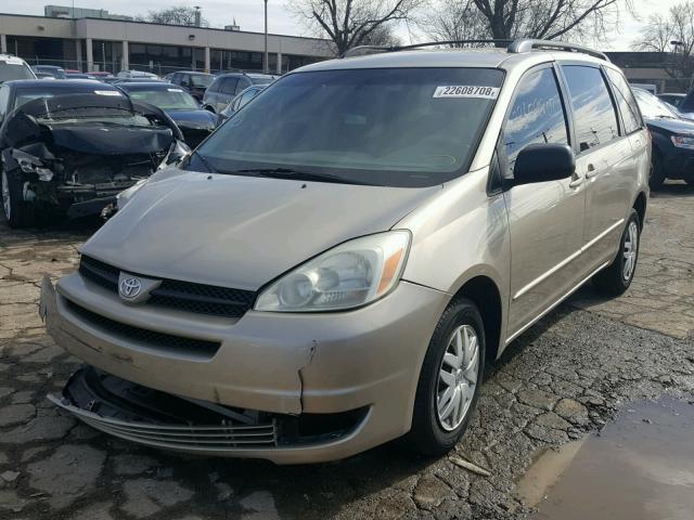 5TDZA23C05S283879 - 2005 TOYOTA SIENNA CE GOLD photo 2