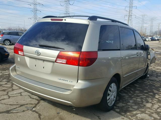 5TDZA23C05S283879 - 2005 TOYOTA SIENNA CE GOLD photo 4