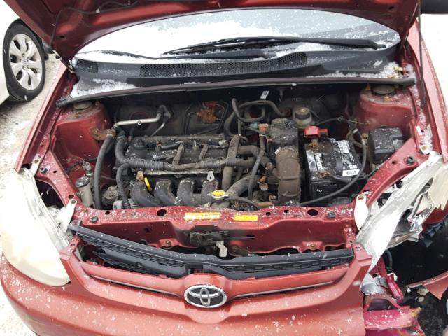 JTDAT123330299206 - 2003 TOYOTA ECHO RED photo 7