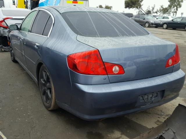 JNKCV51E95M203635 - 2005 INFINITI G35 BLUE photo 3