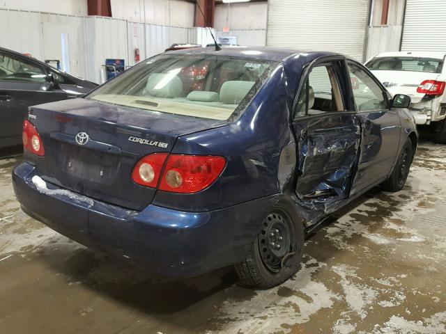 1NXBR32E55Z370574 - 2005 TOYOTA COROLLA CE BLUE photo 4