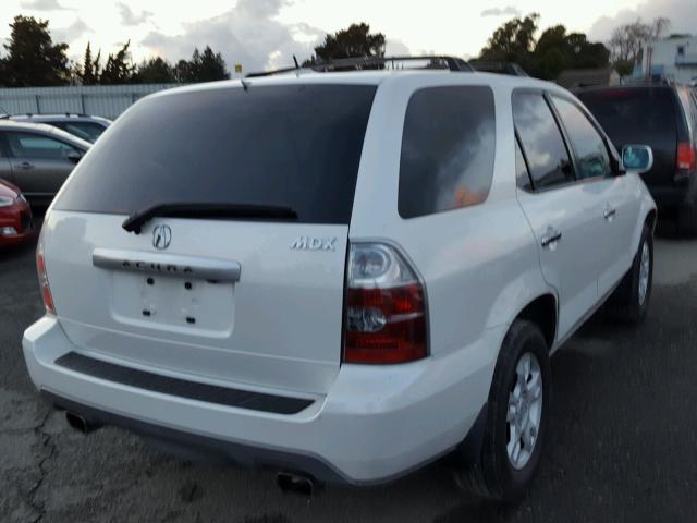 2HNYD18975H537932 - 2005 ACURA MDX TOURIN WHITE photo 4