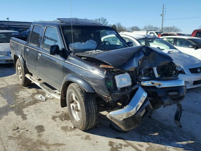 1N6ED27Y7YC342585 - 2000 NISSAN FRONTIER C BLACK photo 1