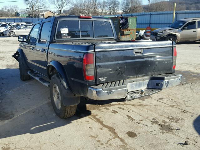 1N6ED27Y7YC342585 - 2000 NISSAN FRONTIER C BLACK photo 3