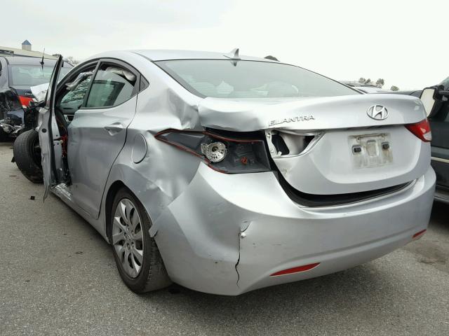 KMHDH4AE5CU227107 - 2012 HYUNDAI ELANTRA GL SILVER photo 3