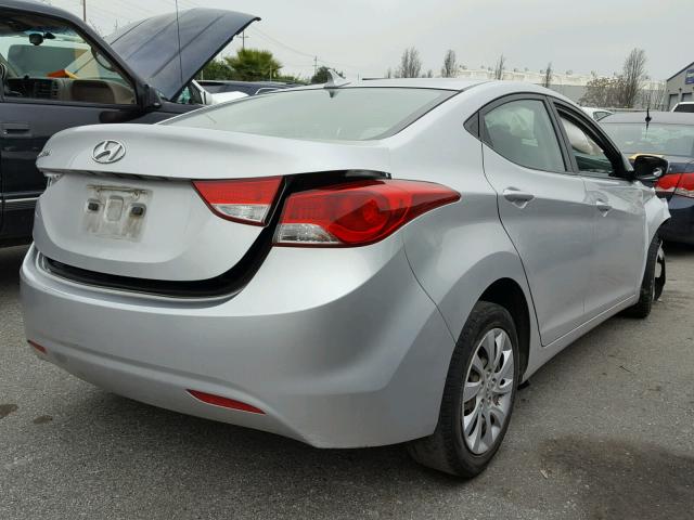 KMHDH4AE5CU227107 - 2012 HYUNDAI ELANTRA GL SILVER photo 4