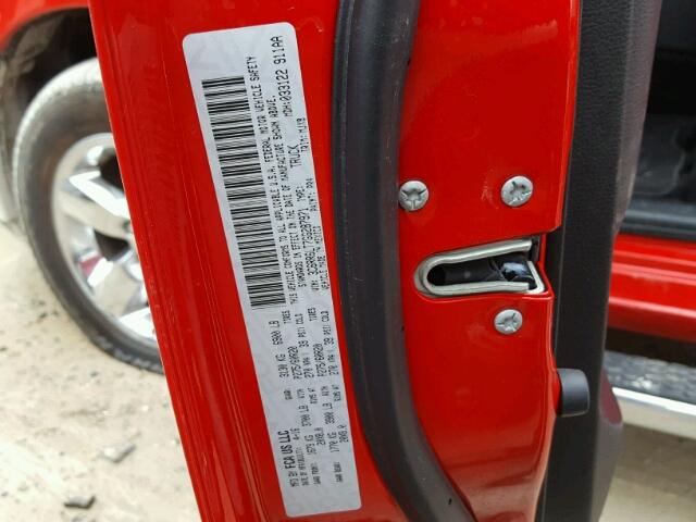 3C6RR6LT7GG287971 - 2016 RAM 1500 SLT RED photo 10