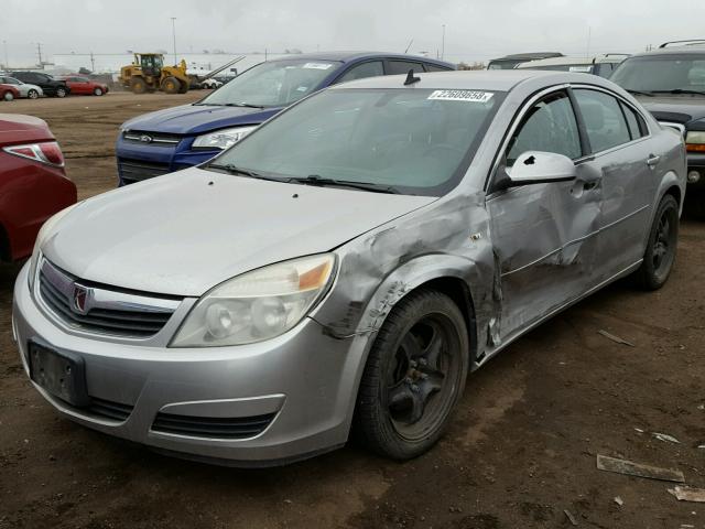 1G8ZS57B28F216005 - 2008 SATURN AURA XE SILVER photo 2