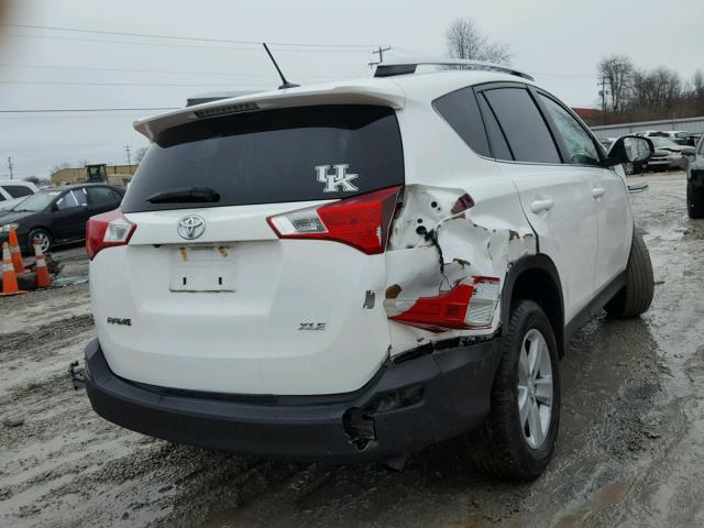 2T3WFREV1EW126517 - 2014 TOYOTA RAV4 XLE WHITE photo 4