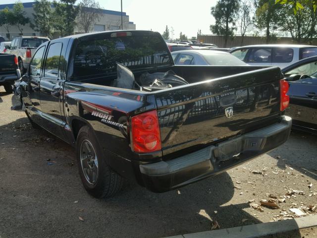 1D7HE48N46S666471 - 2006 DODGE DAKOTA QUA BLACK photo 3