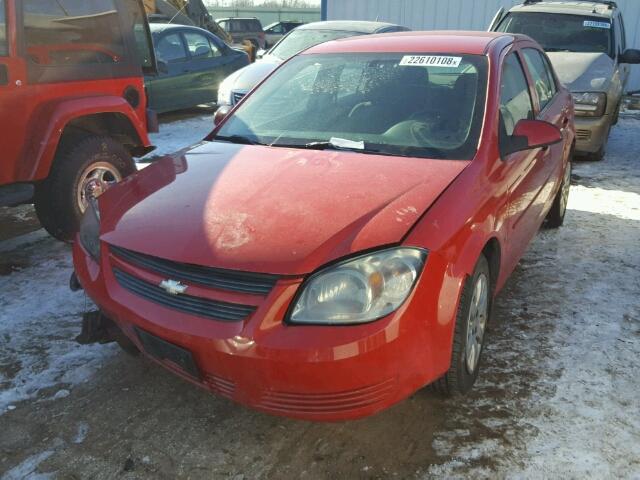 1G1AT58H397246153 - 2009 CHEVROLET COBALT LT RED photo 2