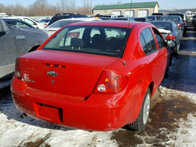 1G1AT58H397246153 - 2009 CHEVROLET COBALT LT RED photo 4