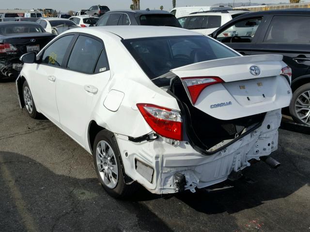 5YFBURHE4FP306120 - 2015 TOYOTA COROLLA L WHITE photo 3