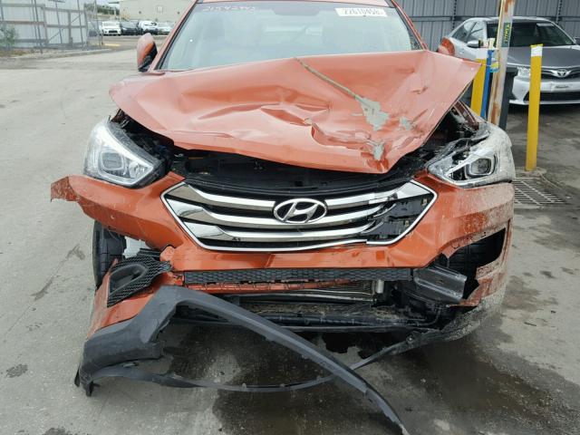 5XYZT3LB6GG365364 - 2016 HYUNDAI SANTA FE S ORANGE photo 9