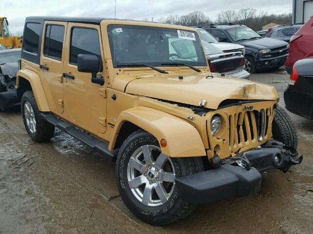 1C4BJWEG7DL616717 - 2013 JEEP WRANGLER U BROWN photo 1