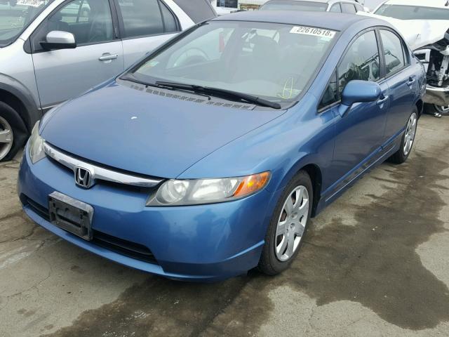 1HGFA16526L153617 - 2006 HONDA CIVIC LX BLUE photo 2