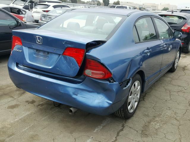 1HGFA16526L153617 - 2006 HONDA CIVIC LX BLUE photo 4