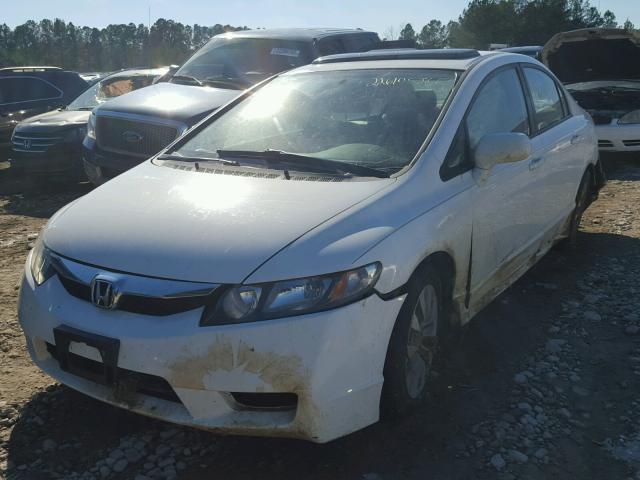 19XFA16899E042231 - 2009 HONDA CIVIC EX WHITE photo 2