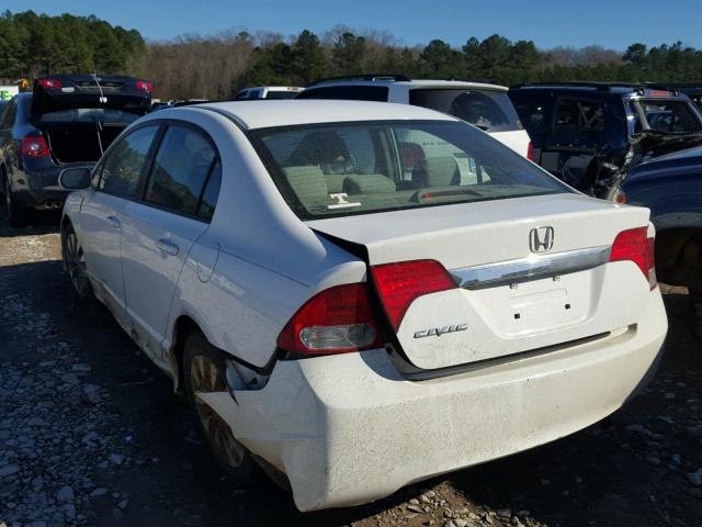 19XFA16899E042231 - 2009 HONDA CIVIC EX WHITE photo 3