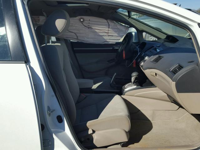 19XFA16899E042231 - 2009 HONDA CIVIC EX თეთრი ფოტო 5