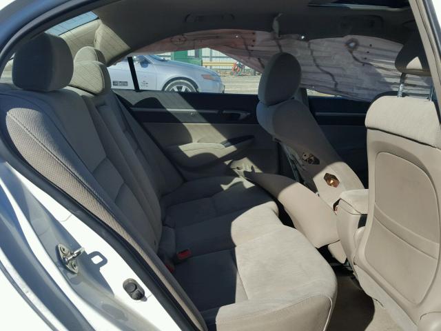 19XFA16899E042231 - 2009 HONDA CIVIC EX თეთრი ფოტო 6