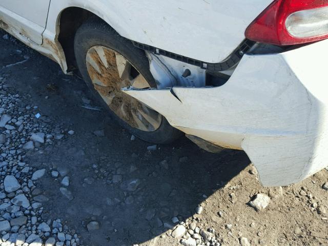 19XFA16899E042231 - 2009 HONDA CIVIC EX თეთრი ფოტო 9