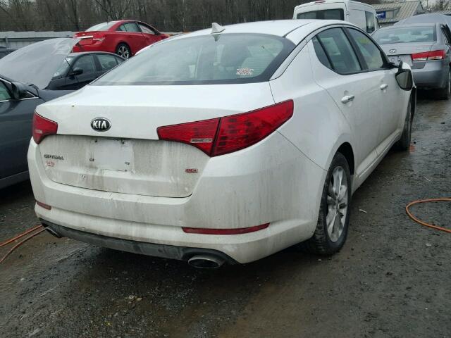 5XXGM4A7XDG136677 - 2013 KIA OPTIMA LX WHITE photo 4